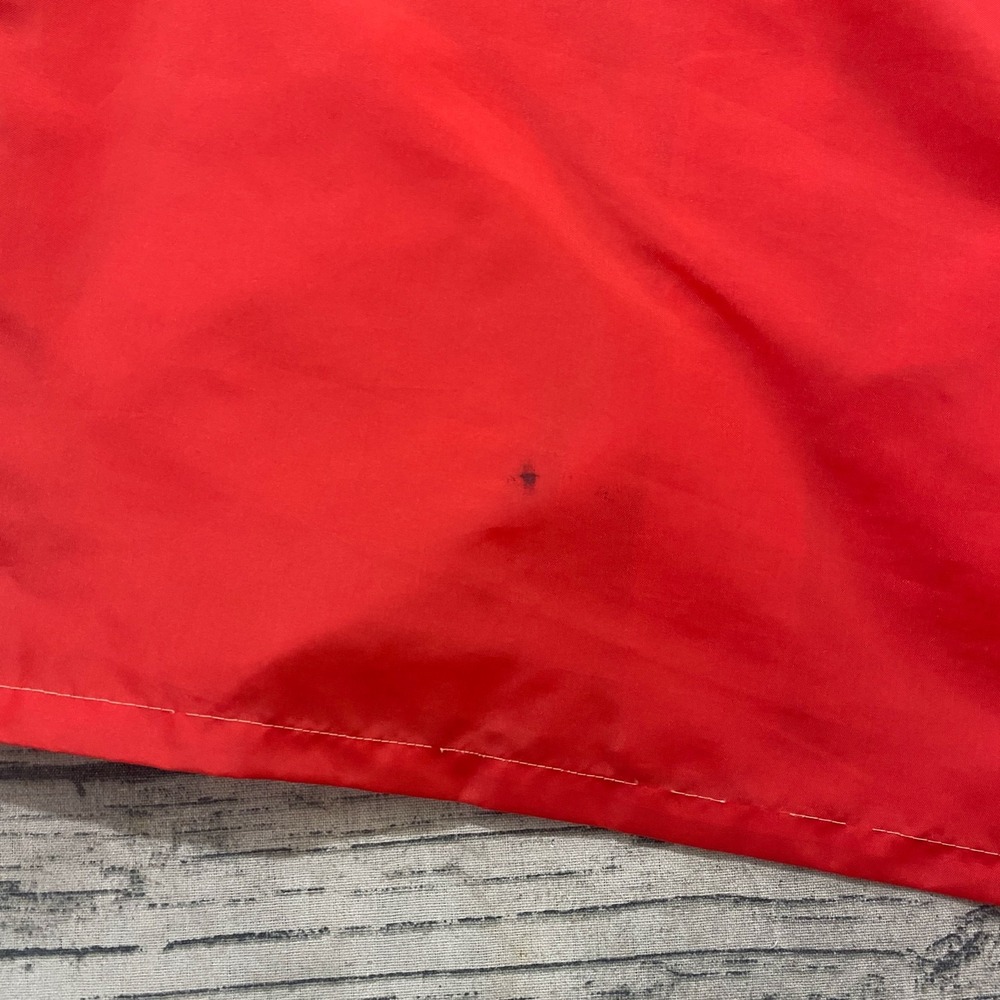 Cranbrook Vtg 50s 60s Hoodie Full Zip Windbreaker Jacket Red Nylon‎ Rockabilly - Picture 12 of 13